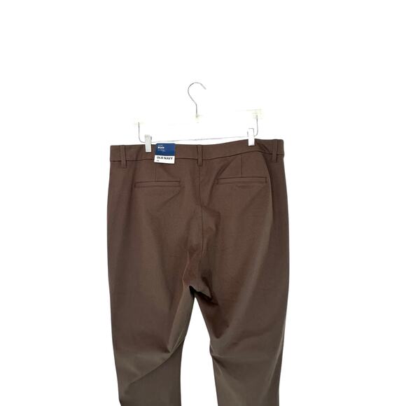 NWT Old Navy Plus Brown Career Work High Rise Split Hem Pixie Pants Size 20 - Picture 9 of 14